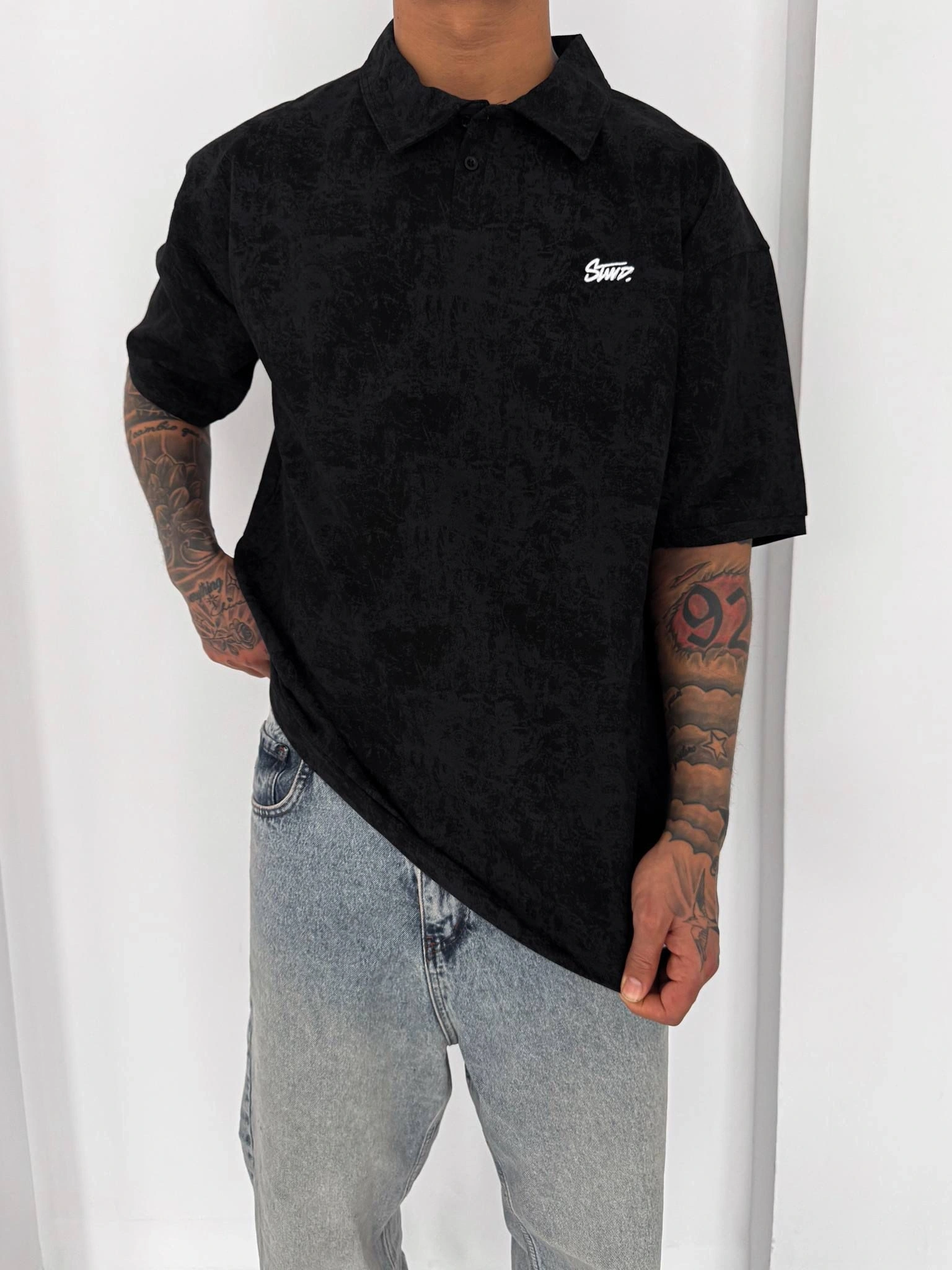 Polo Yaka Sw Tshirt Siyah