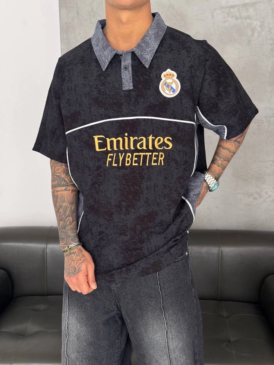 RM FLY Polo Yaka Tshirt Siyah