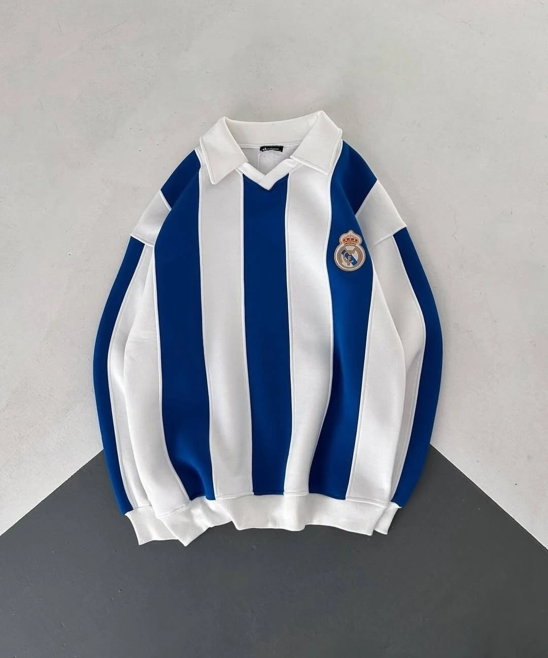 RM Polo Yaka Sweatshirt Beyaz