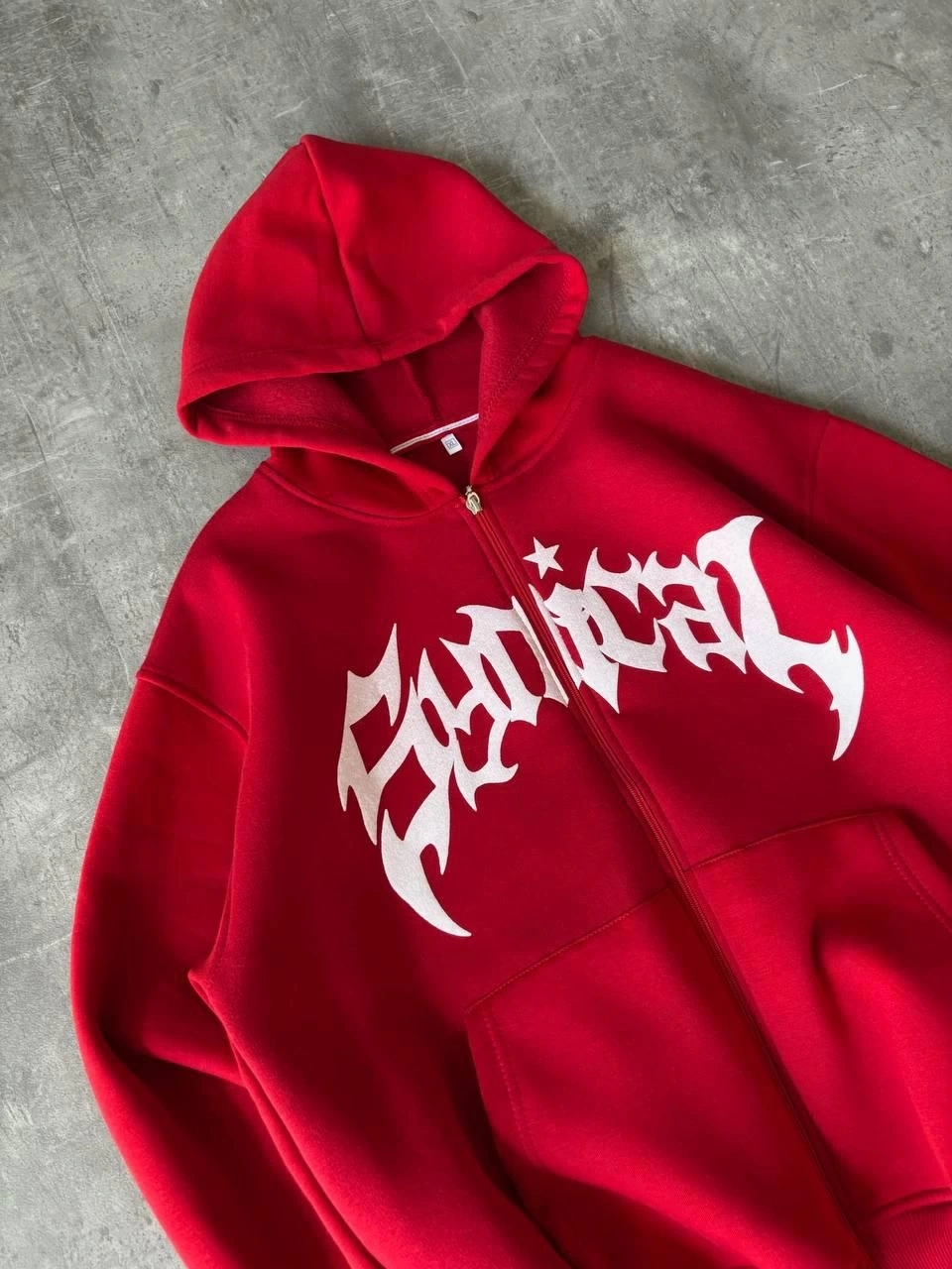 Sırt Taş Detay Oversize Hırka Kırmızı