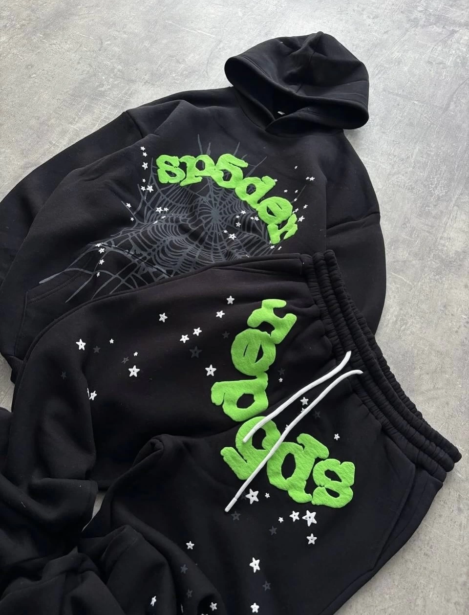 Spider Oversize Eşofman Takım Siyah