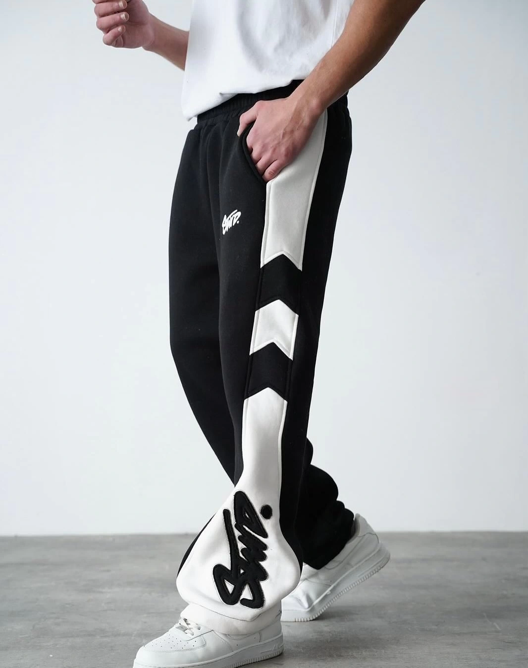 Sw Baggy Paça Detay Eşofman - Siyah