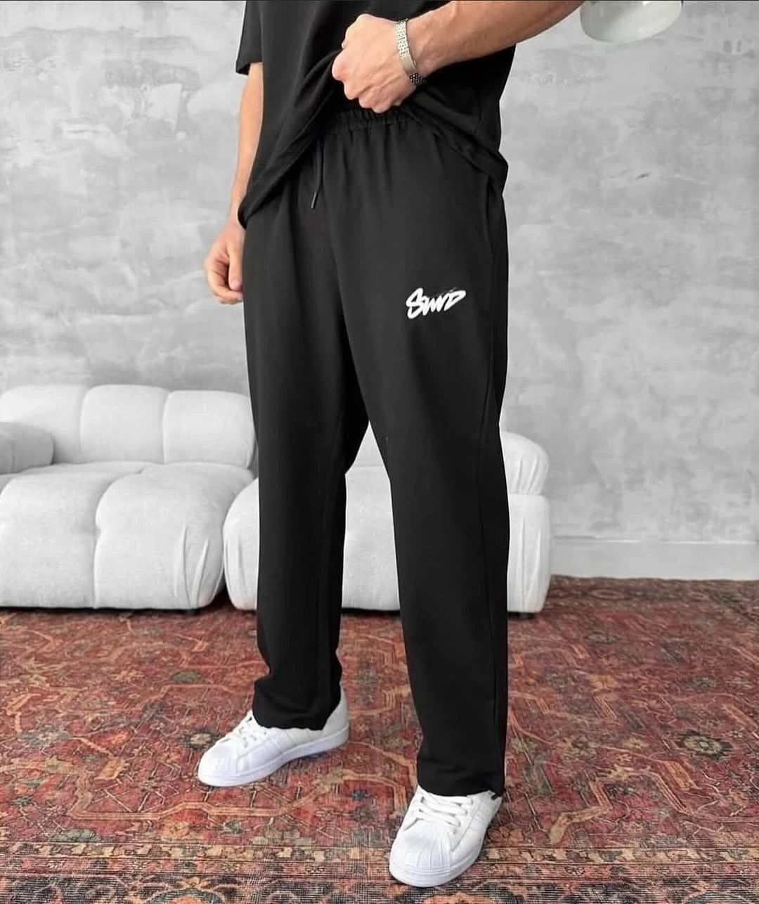 Sw Baggy Unisex Eşofman - Siyah