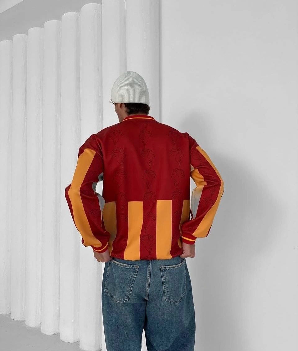 Taraftar Şardonlu Polo Yaka Unisex Sweatshirt - GS