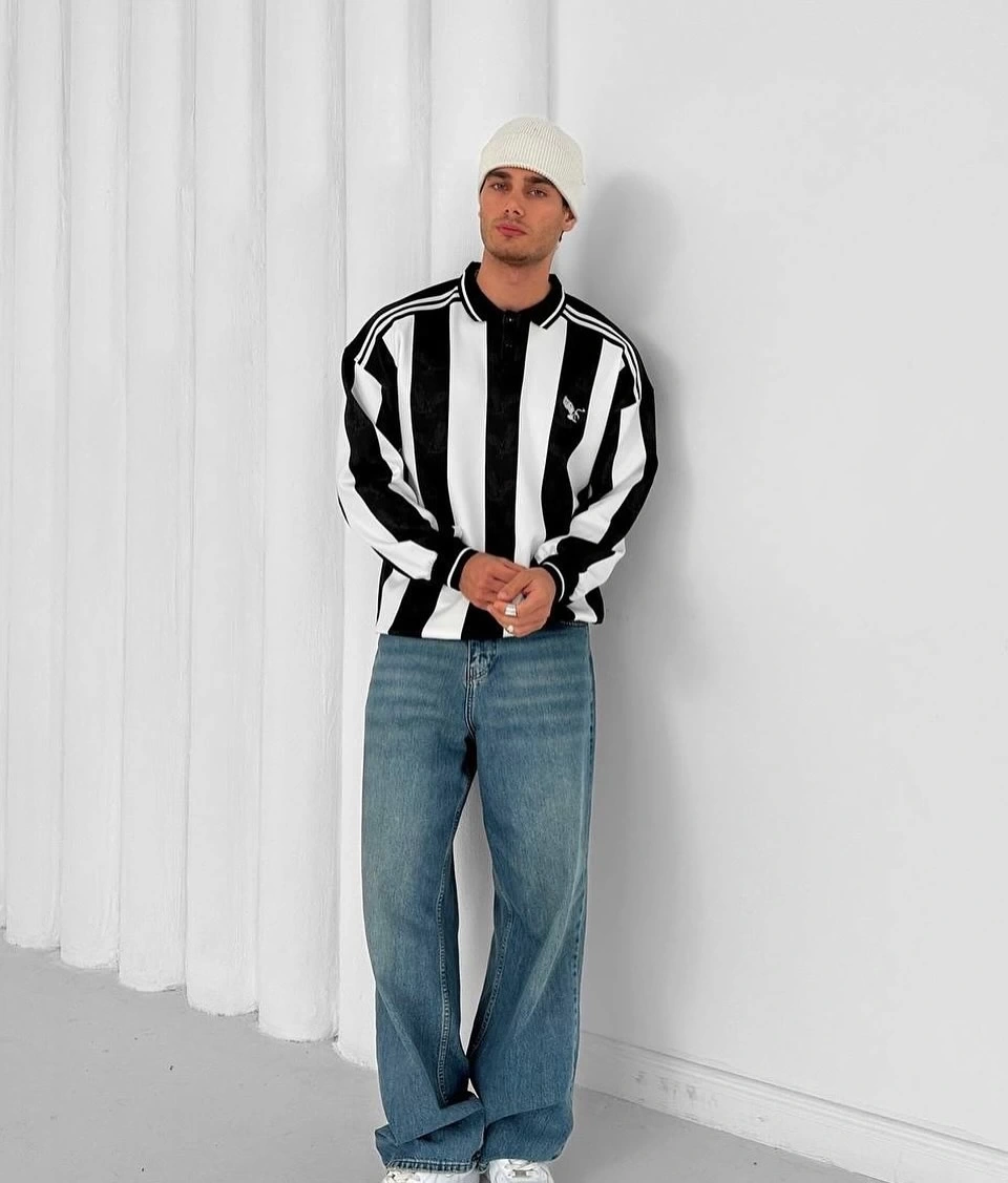 Taraftar Unisex Oversize Polo Yaka Sweatshirt BJK