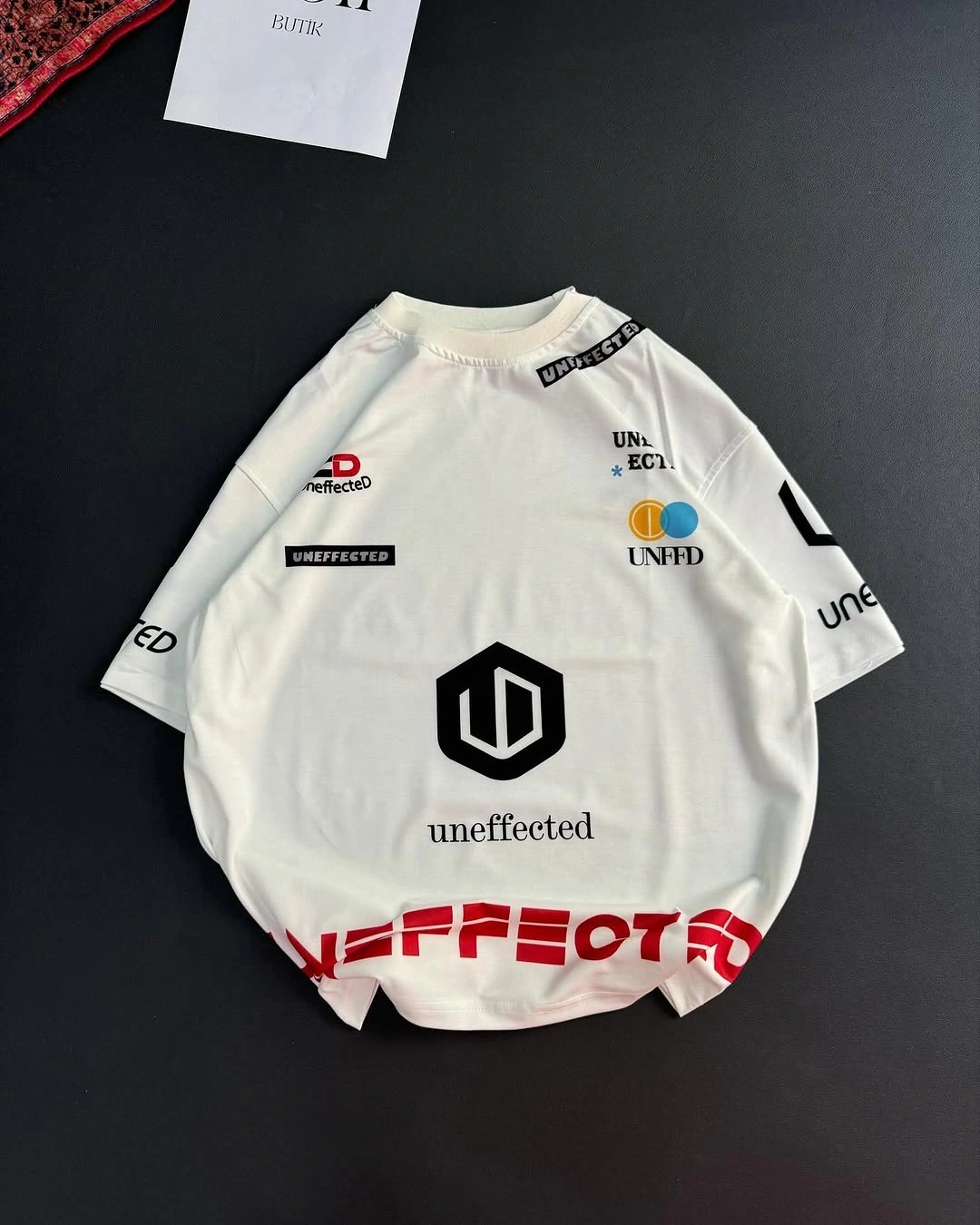 UNFF Unisex Oversize Tshirt - Beyaz