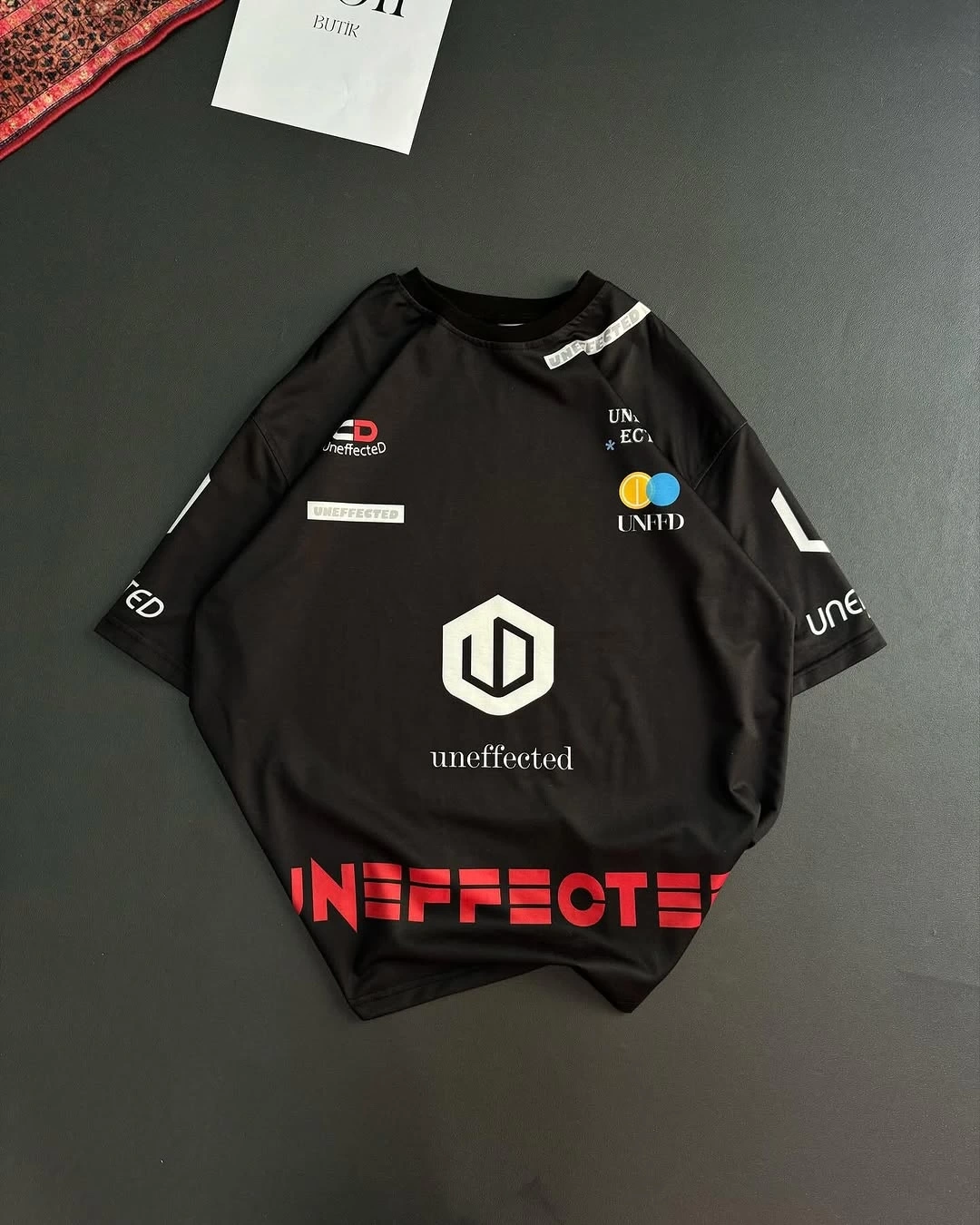 UNFF Unisex Oversize Tshirt - Siyah İNDİRİMMMMM