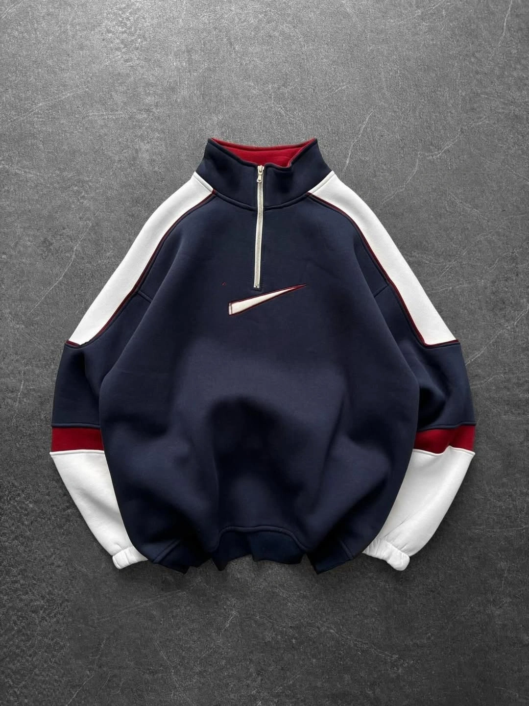 Yarım Fermuar Nk sweatshirt Lacivert