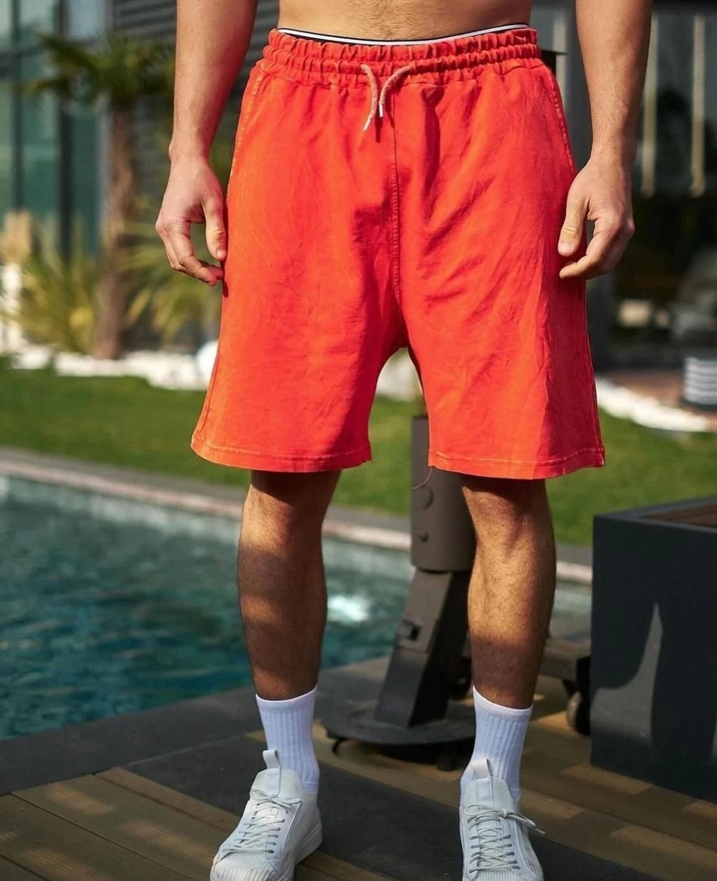 Yıkamalı Unisex Oversize Şort