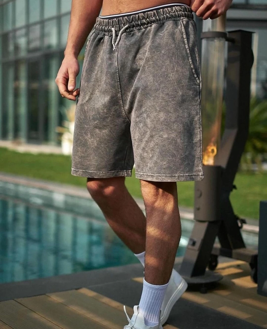 Yıkamalı Unisex Oversize Şort