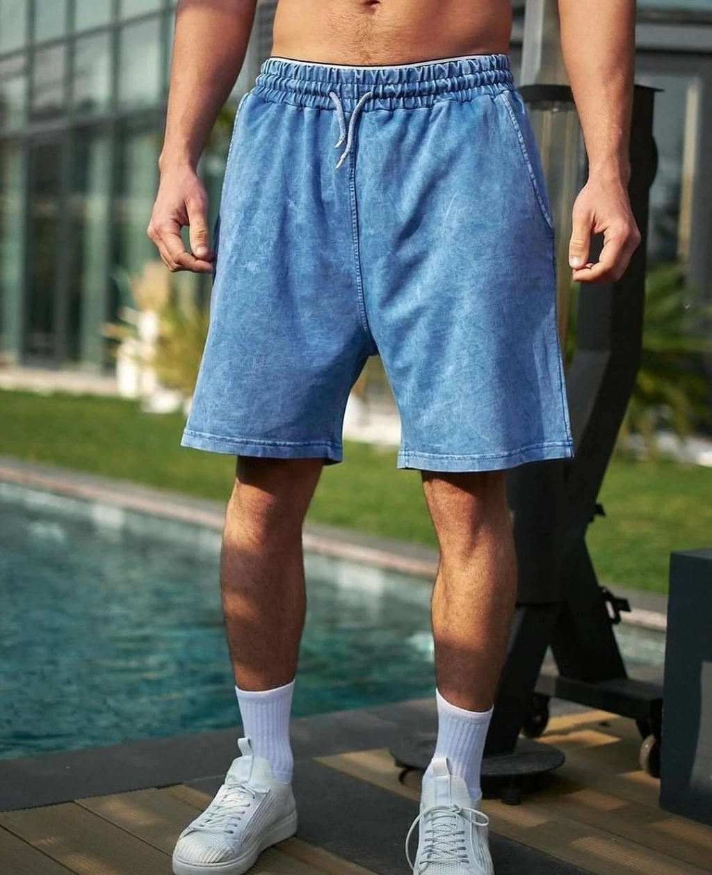 Yıkamalı Unisex Oversize Şort