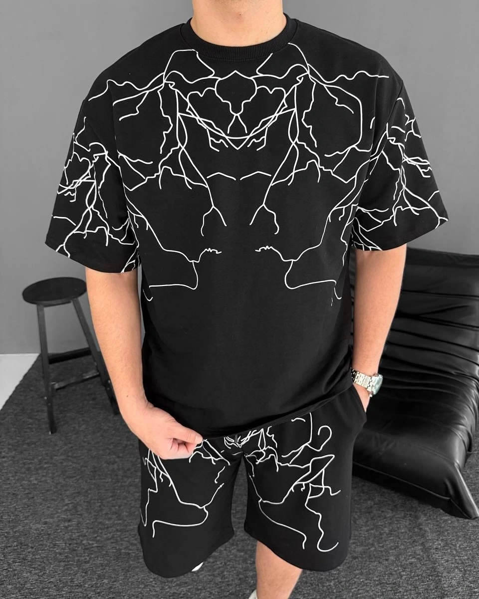 Yıldırım Desen Şortlu Takım