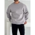 Basic Oversize Sweatshirt Gri