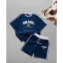 Brazil Unisex şortlu takım - Mavi