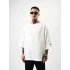 Fakir Kol Unisex Oversize Tshirt Beyaz
