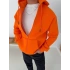 Kapüşonlu Oversize Hırka - Turuncu