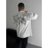 Ön Baskı Detay Oversize Tshirt - Beyaz