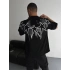 Ön Baskı Detay Oversize Tshirt - Siyah