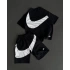 Ön Baskı Unisex Şortlu Takım - Siyah