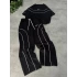 Şeritli Nk Baggy Unisex Eşofman Takımı - Siyah