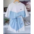 Tech Unisex Oversize Şortlu Takım - Mavi