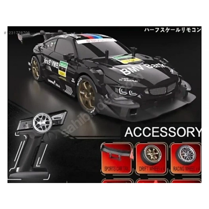 1:16 Hızlı Drift Şarjlı BMW M4 GT3 Spor Araba 4x4 RC Uzaktan kumandalı Yarış Aracı 40 Km/s Hızında Hediyelik Oyuncak