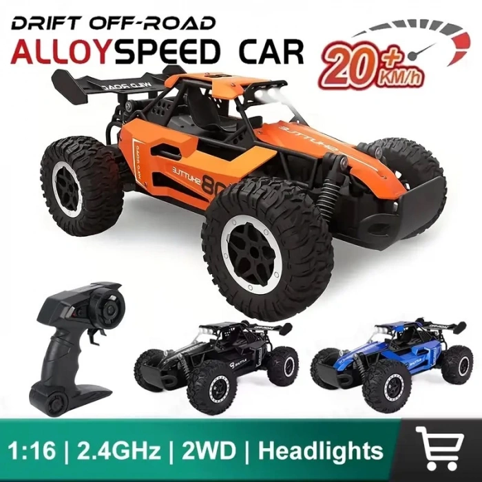 1:16 Off Road Şarjlı RC Uzaktan kumandalı TURUNCU Arazi Aracı 5 Kanallı Tek Bataryalı 20 Km/s Hızında Hediyelik Oyuncak