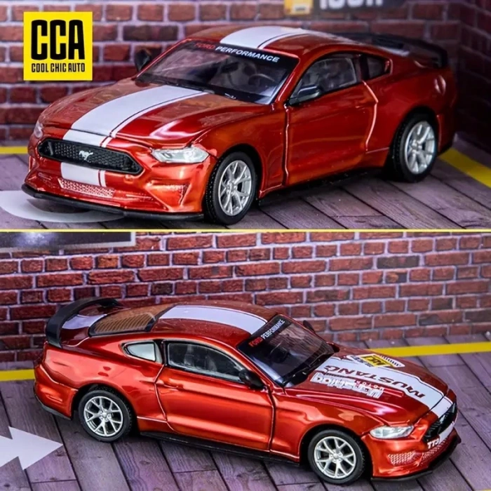 1 Kutu 1:42 Ford Mustang GT 2018 Kırmızı Araba Modeli Modifiye Edilebilir, Kapıları Açılabilir, Aksesuarları Değiştirilebilir, Oyuncak