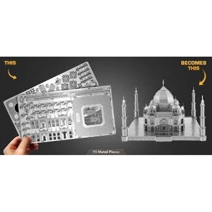 TAÇ MAHAL HİNDİSTAN 3D Metal Maket Bulmaca Puzzle modeli kitleri DIY 14+ Yaş 125+ parça
