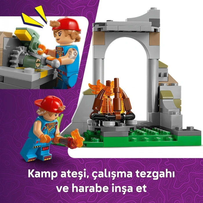LEGO Fortnite Muzaffer ve Tamirci Çırağının Kampı 77075-7 Yaş ve Üstü Kız ve Erkek Çocuklar için Tamirci Çırağı ve İskelet Dahil Video Oyunu Figürleri İçeren Yaratıcı Oyuncak Yapım Seti (250 Parça)