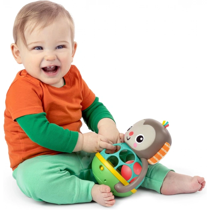 Bright Starts Grab & Giggle Monkey Light-Up Müzikal Çıngırak Oyuncağı