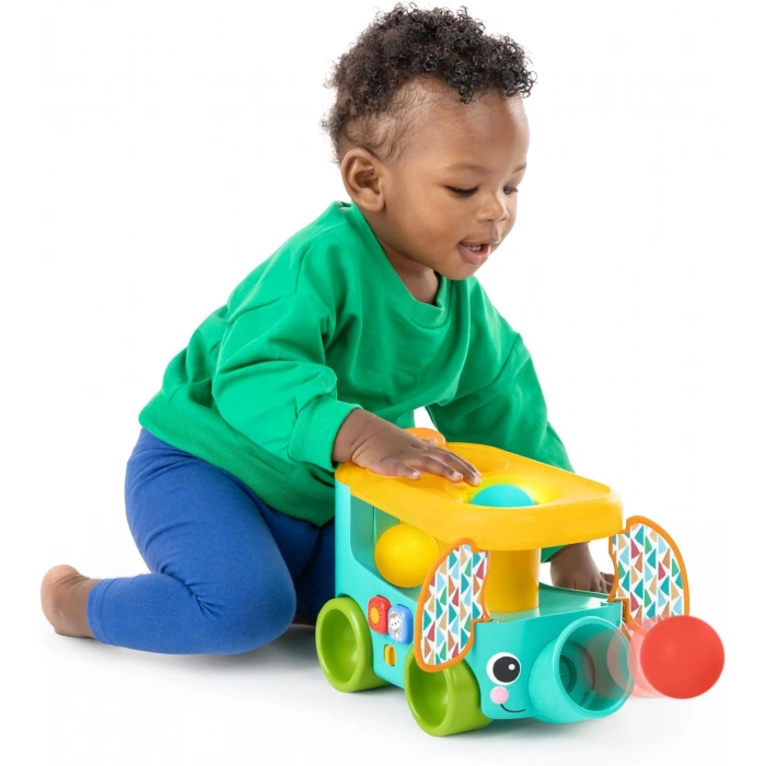 Bright Starts Pop & Roll Safari Otobüsü Işıklı ve Sesli Oyun Topu