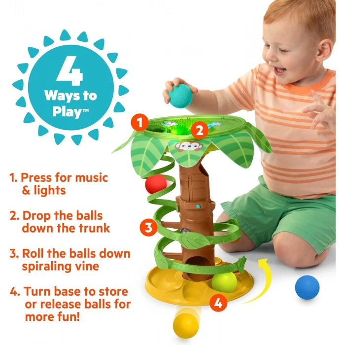 Bright Starts 2si 1 Arada Tropikal Burgu Top Kulesi Işıklı Ve Müzikli