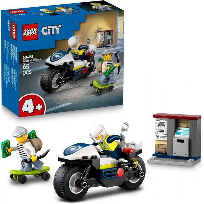 LEGO® City Polis Motosikleti Takibi 60455