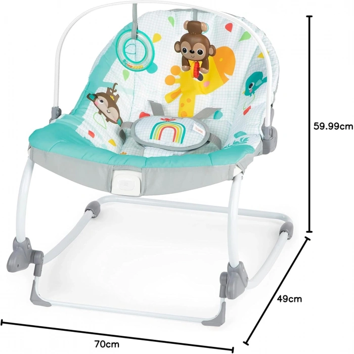 Bright Starts Wild Vibes Ana Kucağı Yatıştırıcı Titreşimler Çıkarılabilir Oyuncak Barı Bebek Koltuğu (18 kg kadar)