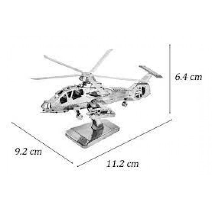 ABD KOMANCİ HELİKOPTER 3D Metal Maket Bulmaca Puzzle modeli kitleri DIY 14+ Yaş 55+ parça