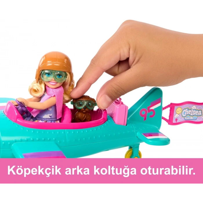 Barbie ® Chelseanin Pervaneli Mini Uçağı Oyun Seti HTK38