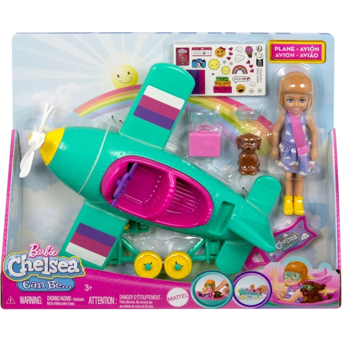 Barbie ® Chelseanin Pervaneli Mini Uçağı Oyun Seti HTK38