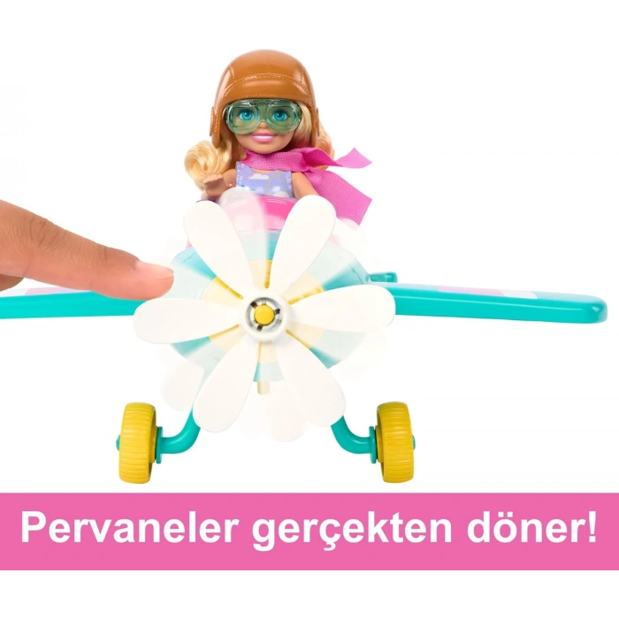 Barbie ® Chelseanin Pervaneli Mini Uçağı Oyun Seti HTK38