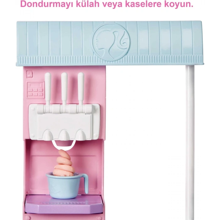 Barbie Dondurma Dükkanı Oyun Seti, 3 yaş ve üzeri HCN46