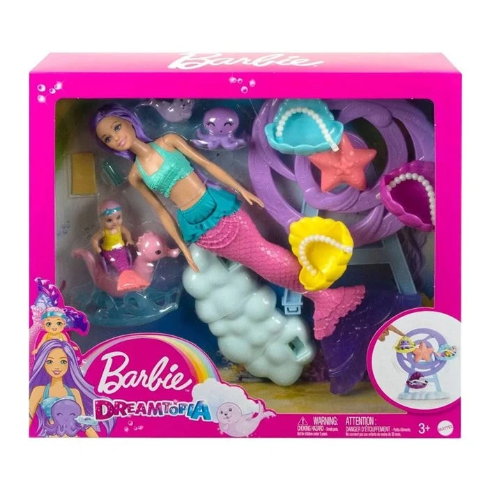 Barbie Dreamtopia Deniz Kızı Bebek ve Çocuk Oyun Alanı, 3 yaş ve üzeri, HLC30