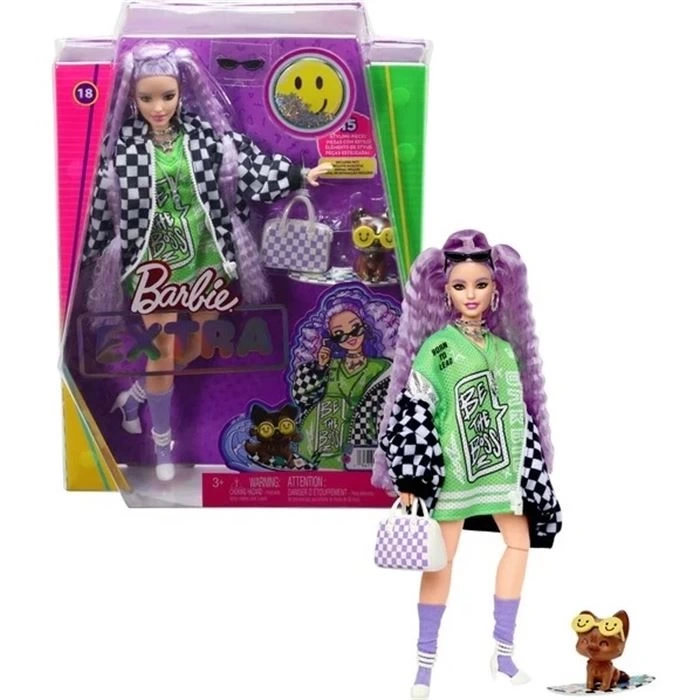 Barbie Extra - Spor Ceketli Bebek, 3 yaş ve üzeri, HHN10