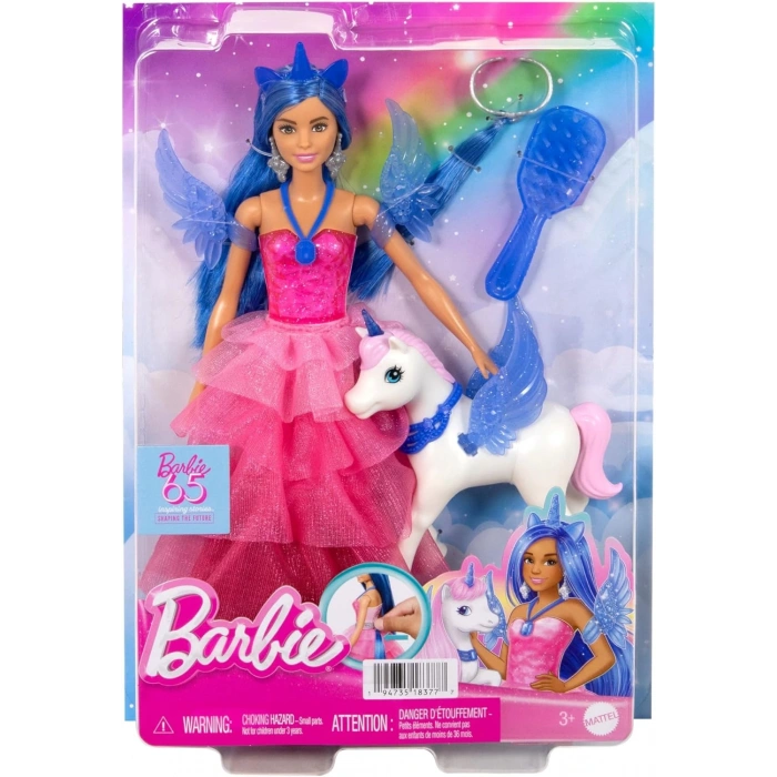 Barbie Mavi Saçlı Prenses Bebek HRR16
