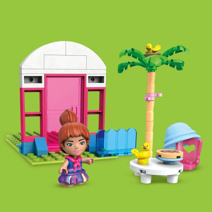 Barbie Mega Construx Barbienin Malibu Evi, 303 Yapı Parçası ve 5 Adet Yapı Zemini Dahil, GWR34