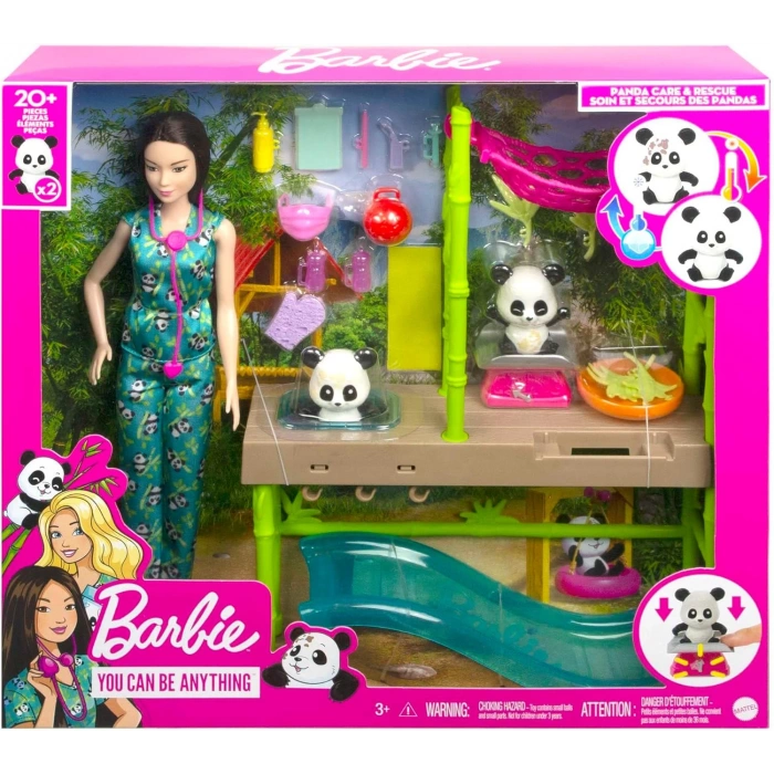 Barbie Panda Bakımı Oyun Seti, 3 yaş ve üzeri, HKT77