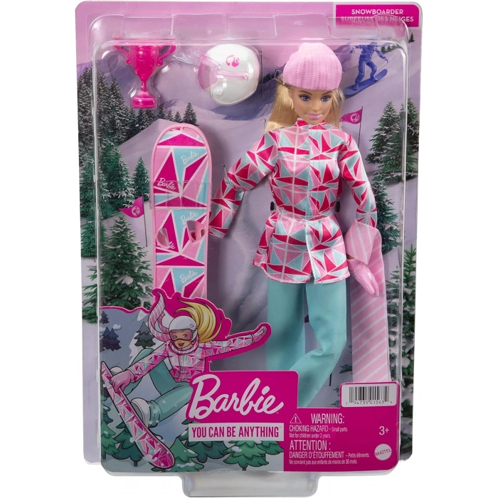 Barbie Snowboard Sporcusu Bebek HCN32