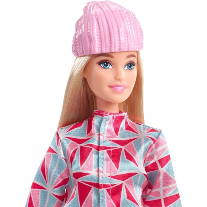 Barbie Snowboard Sporcusu Bebek HCN32