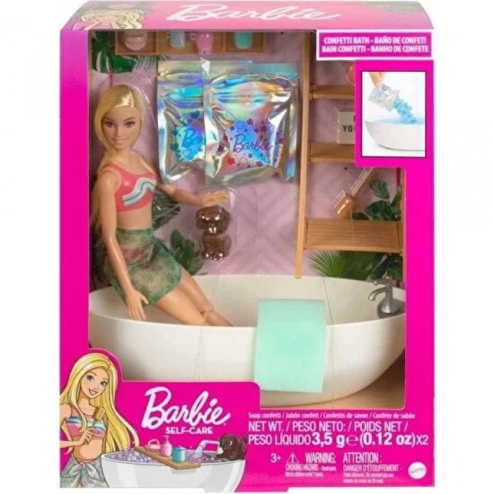 Barbie Wellness - Barbienin Spa Günü Oyun Seti, 3 yaş ve üzeri, HKT92