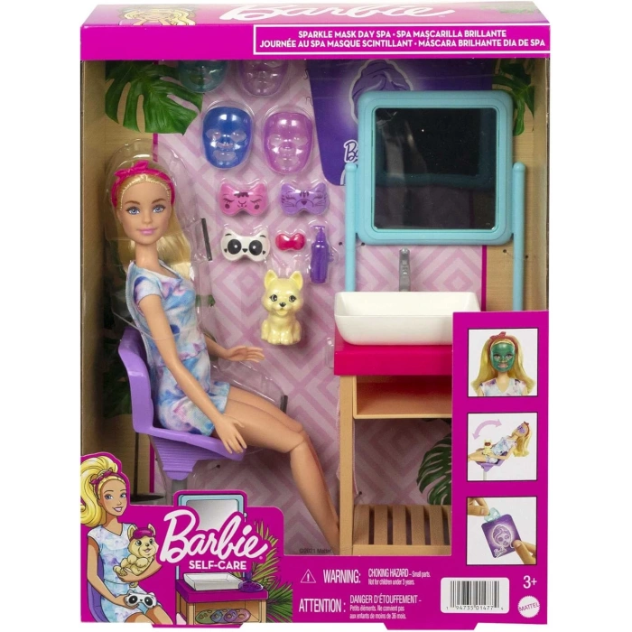 Barbie Wellness Işıltı Dolu Spa Günü Oyun Seti HCM82
