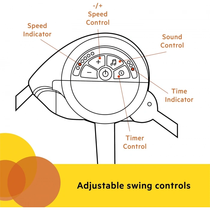 Bright Starts Bebek Salıncağı, Uyarlanabilir Hız, Kumaş Oyuncaklar, Müzik, Çıkarılabilir Oyuncak Barı, 0-9 Ay 3-9 kg (Tuhaf Vahşi) ile Portatif Otomatik 6 Vitesli